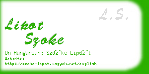 lipot szoke business card